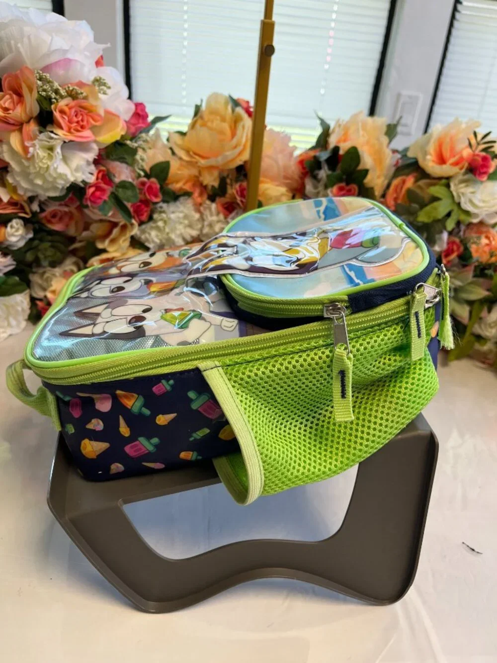 3/$20 Bundle 🌈Bluey Insulated Lunch Bag Popsicle Ice Cream Print Green Navy